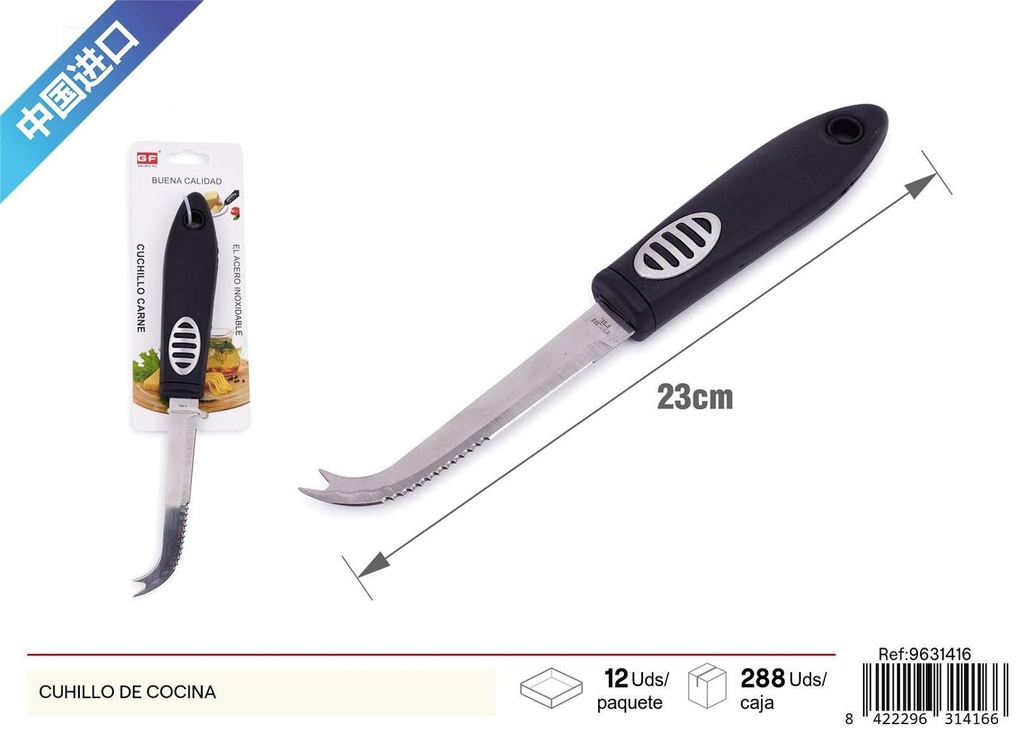 Cuchillo de cocina, herramienta afilada para cortes precisos
