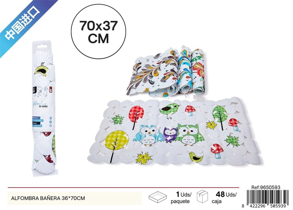Alfombra antideslizante para bañera 36*70CM - Accesorios de baño