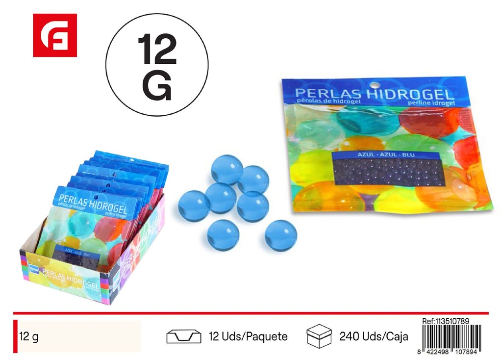 Perlas de hidrogel azules 12g - Tierra para plantas