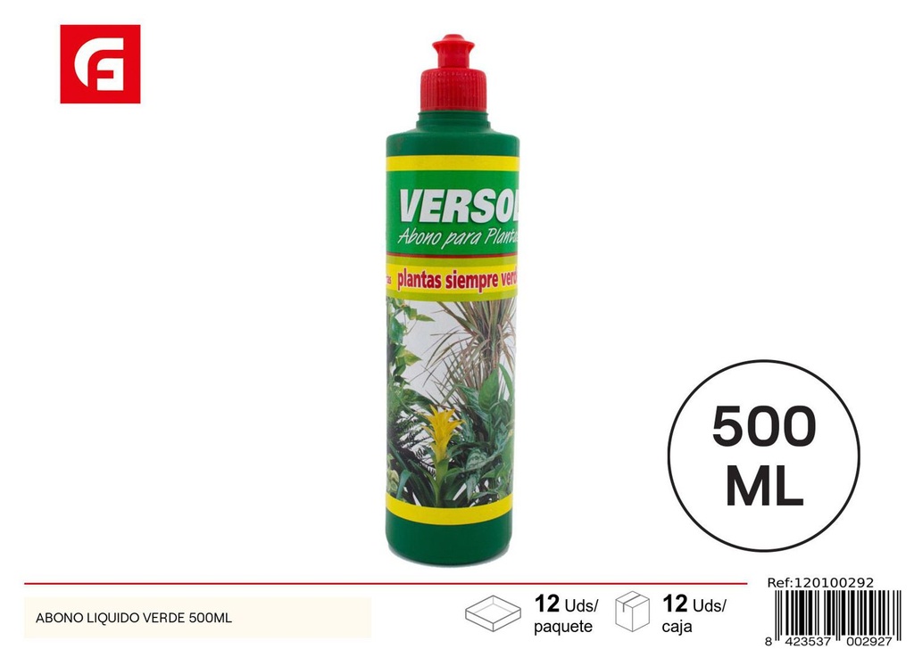 Abono líquido verde 500ml - Fertilizantes para jardín