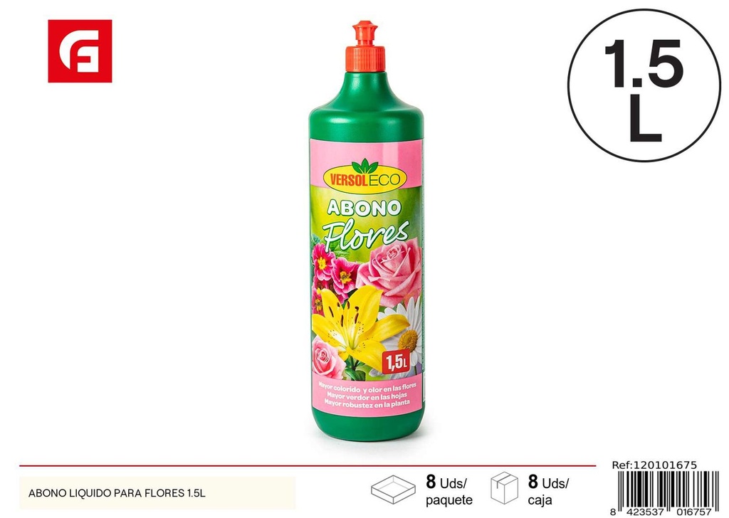 Abono líquido para flores 1.5L - Fertilizantes líquidos