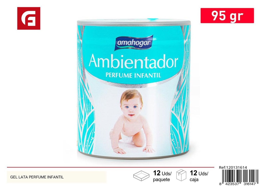 Gel ambientador con perfume infantil