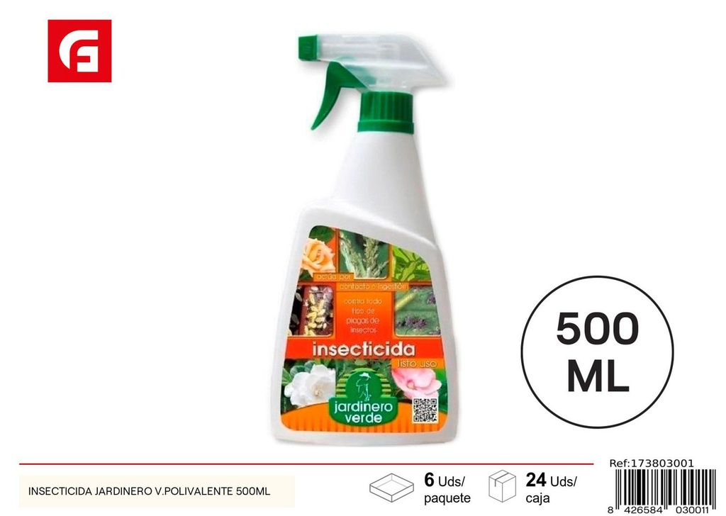 Insecticida jardinero V. polivalente 500ml - Jardinería