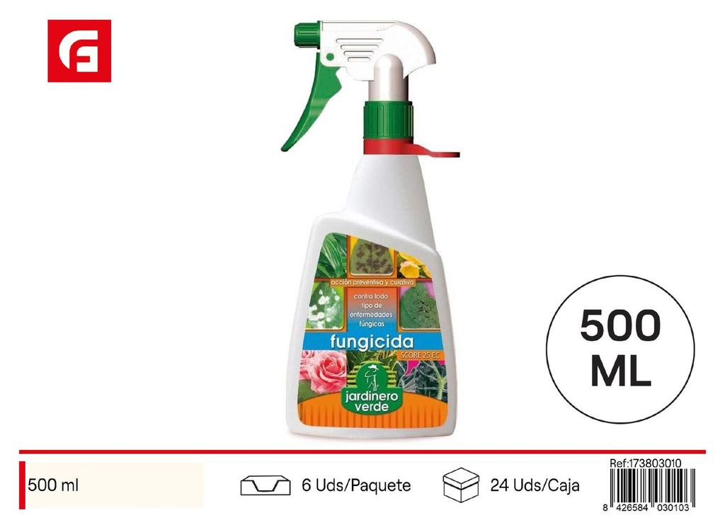 Fungicida jardinero V.Fungicida 500ml para cuidado de plantas