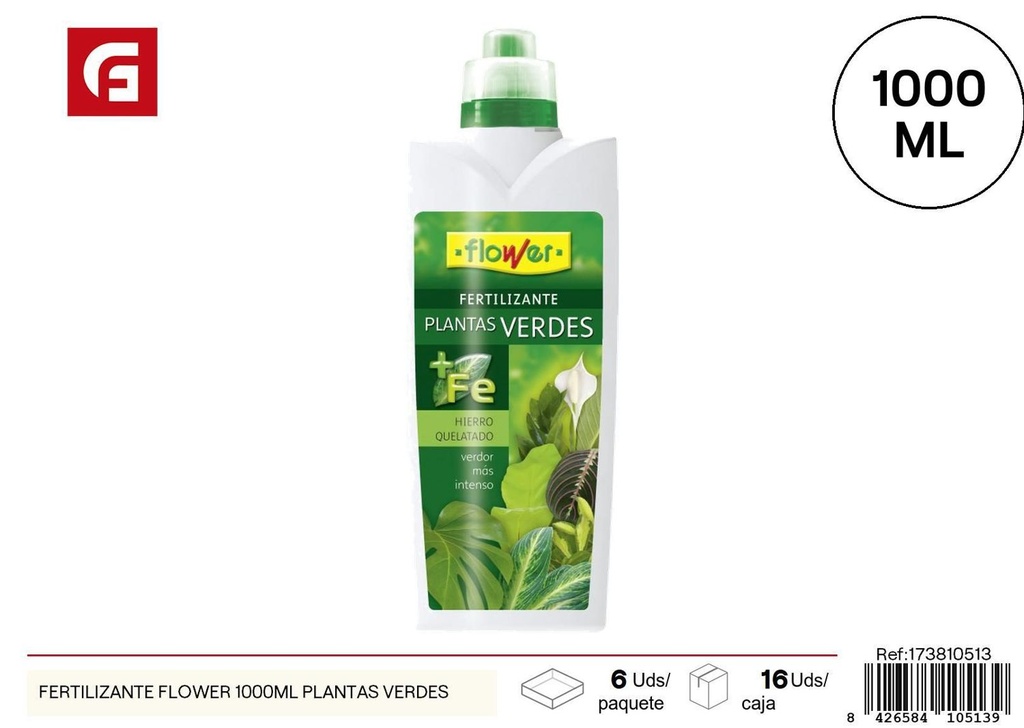 Fertilizante Flower 1000ml para plantas verdes