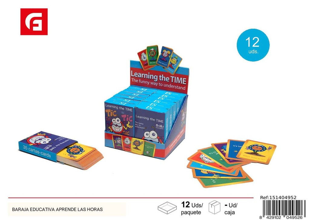 Bara de cartas Educativa Aprende las Horas - Juegos de mesa y juguetes educativos