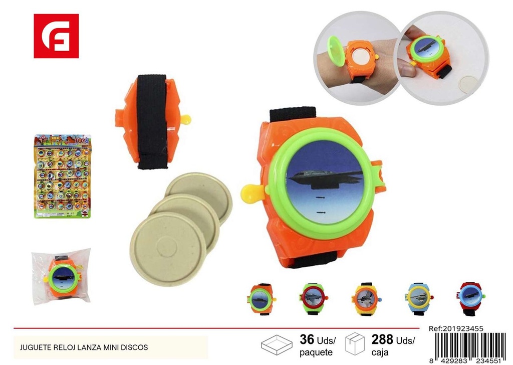 Juguete reloj lanza mini discos - Juguetes diversos