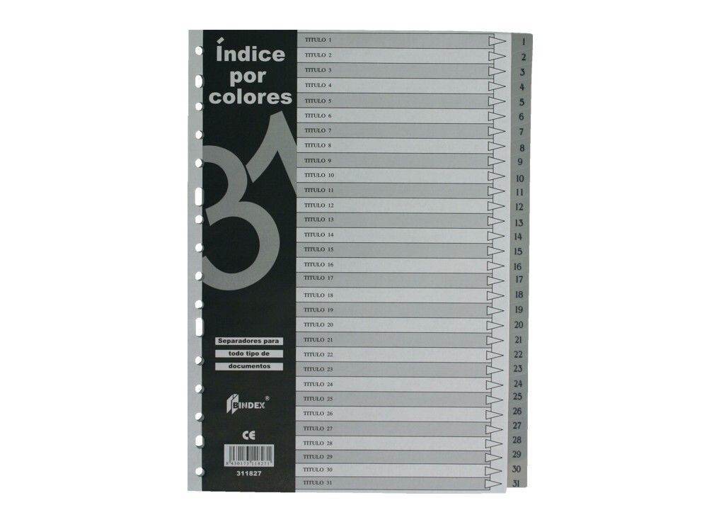 Separadores A-4 31 departamentos - Papelería