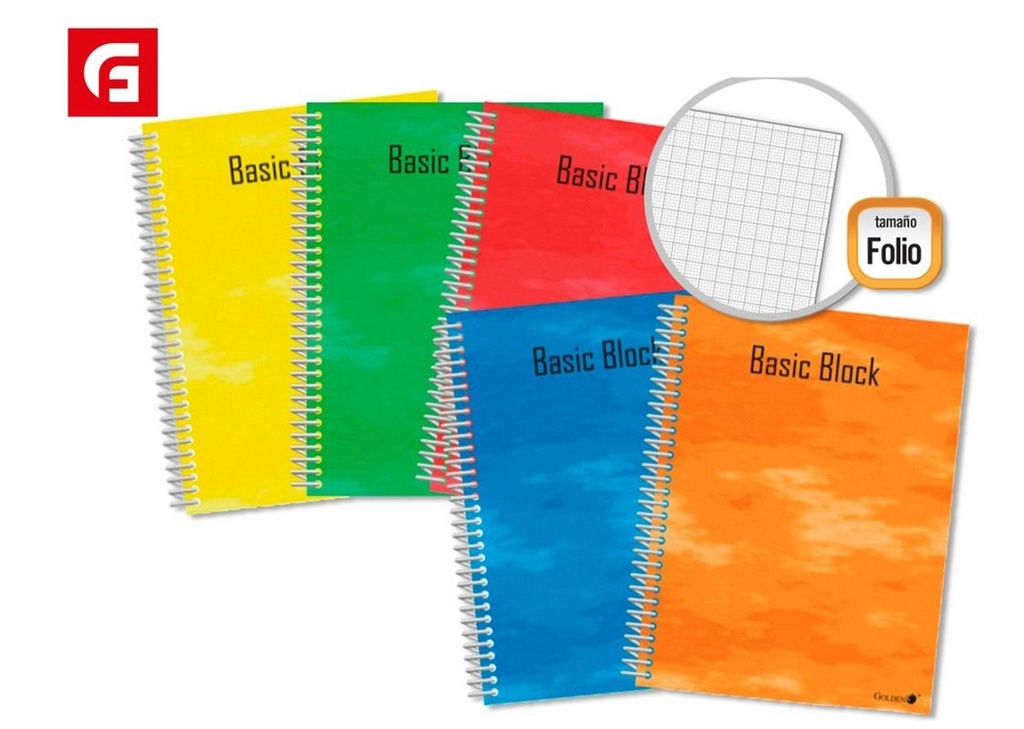  Cuaderno Golden de 80 páginas milimetrado - Material escolar y cuadernos