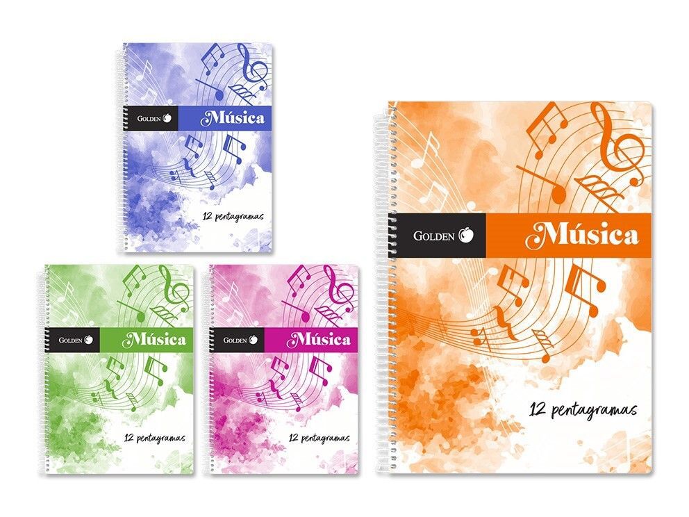 Cuaderno de música Golden 20H 100gr 12 pen - Material escolar y cuadernos