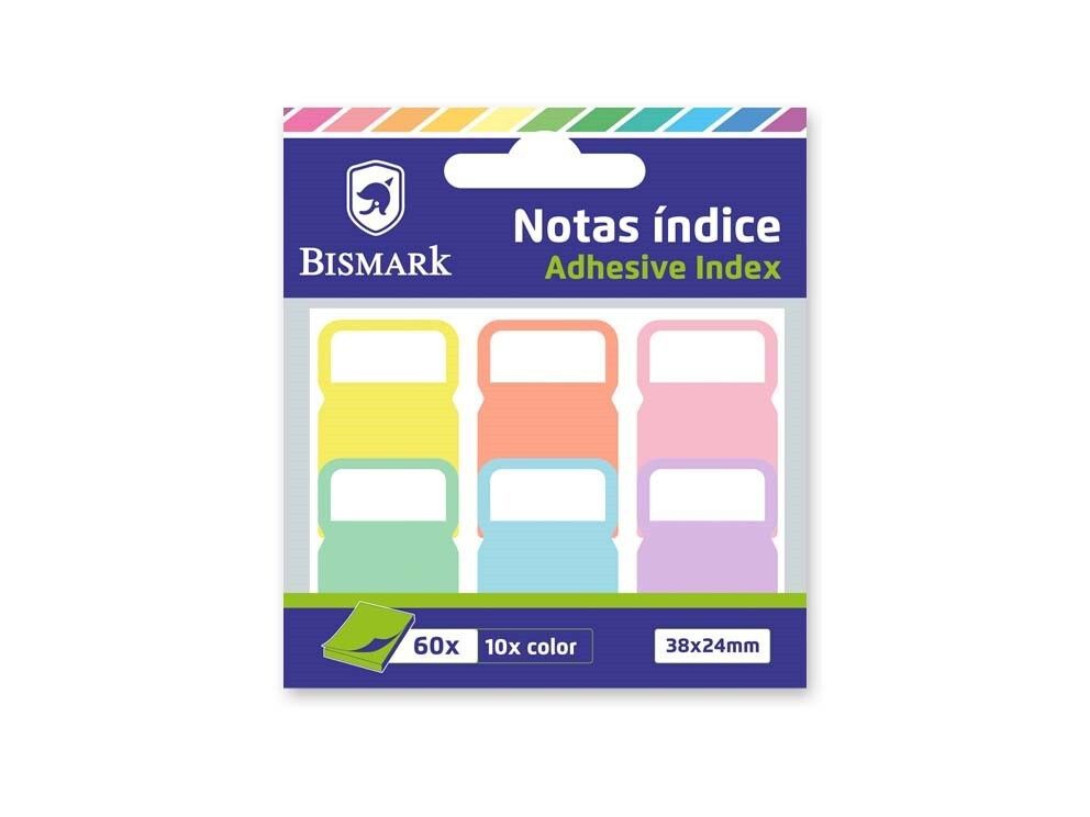 Taco adhesivo Bismark 6 index pastel - Material de oficina y notas adhesivas