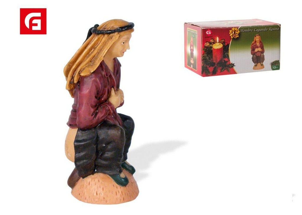 Figura de Navidad Hombre Cagando 8 cm - Decoración navideña