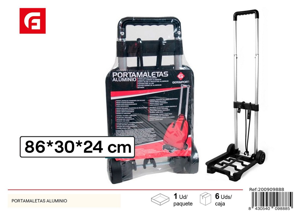 Portamaletas de aluminio 86x30x24cm - Ferretería y accesorios de transporte