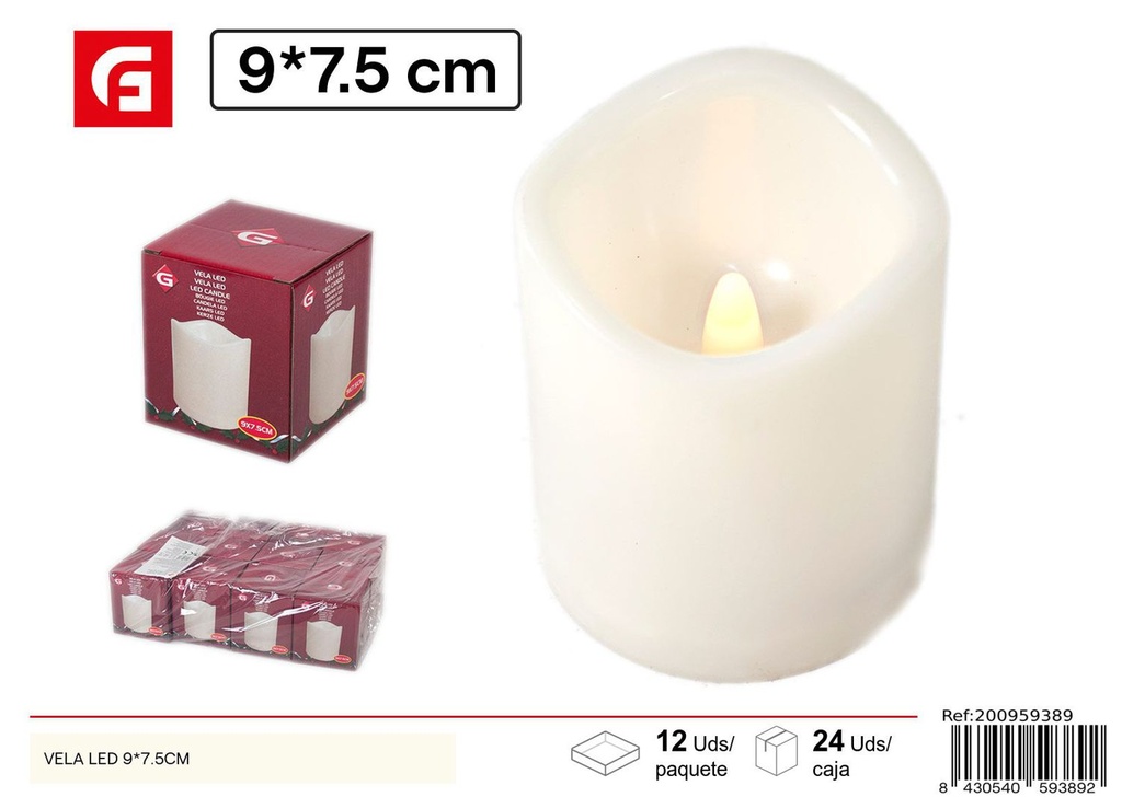 Vela LED 9*7.5 cm - Ambientadores y velas