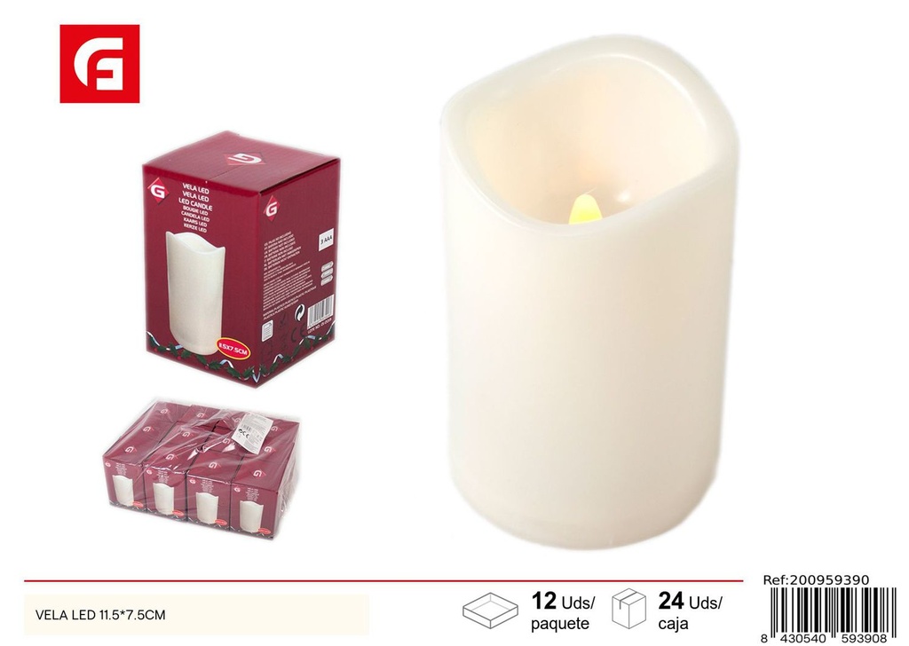 Vela LED 11.5*7.5cm - Velas decorativas