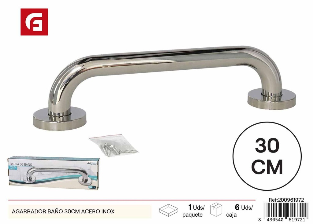 Agarrador de baño 30cm de acero inoxidable para seguridad