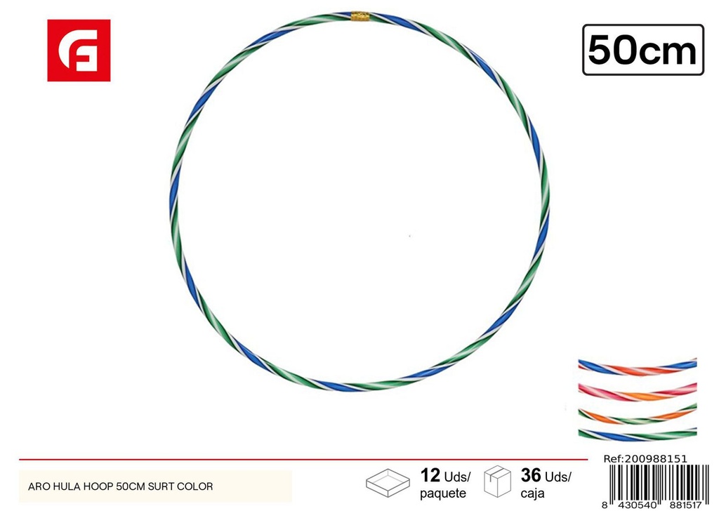 Aro hula hoop 50cm surtido - Juguetes y diversión