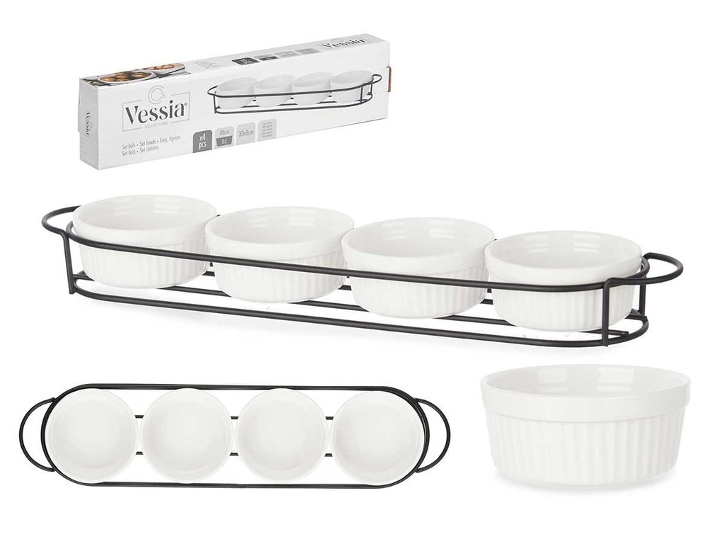 Set de 4 piezas de porcela para aperitivos - Utensilios de cocina