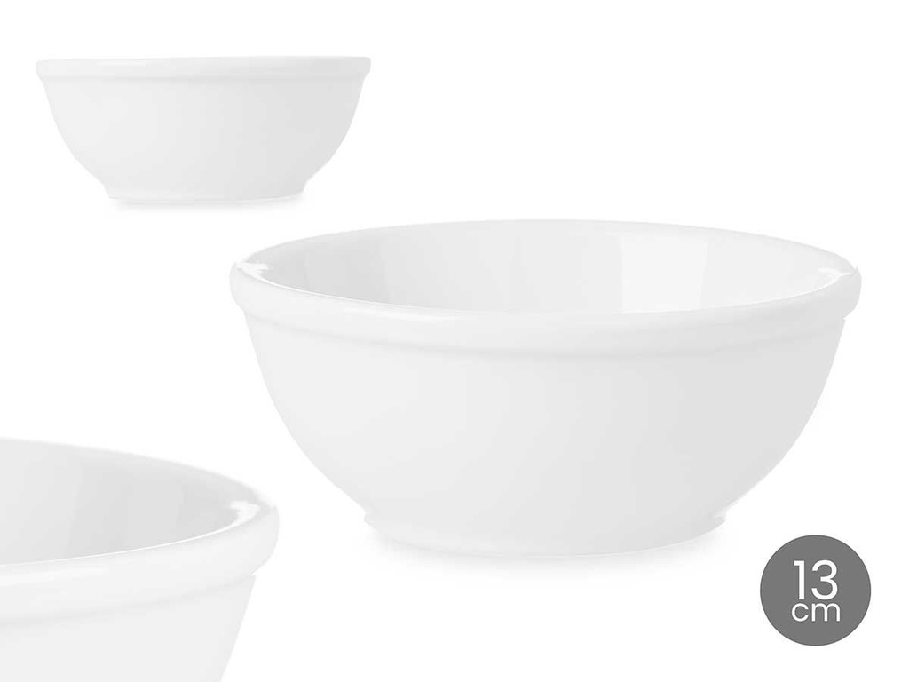 Bowl de porcelana redondo 13cm - Vajilla cerámica