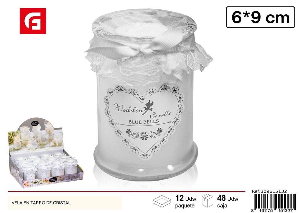 Vela en tarro de cristal - Velas aromáticas y ambientadores