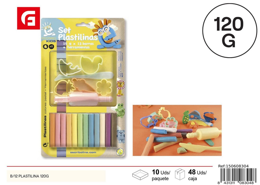 Plastilina B/12 120g - Manualidades y arte