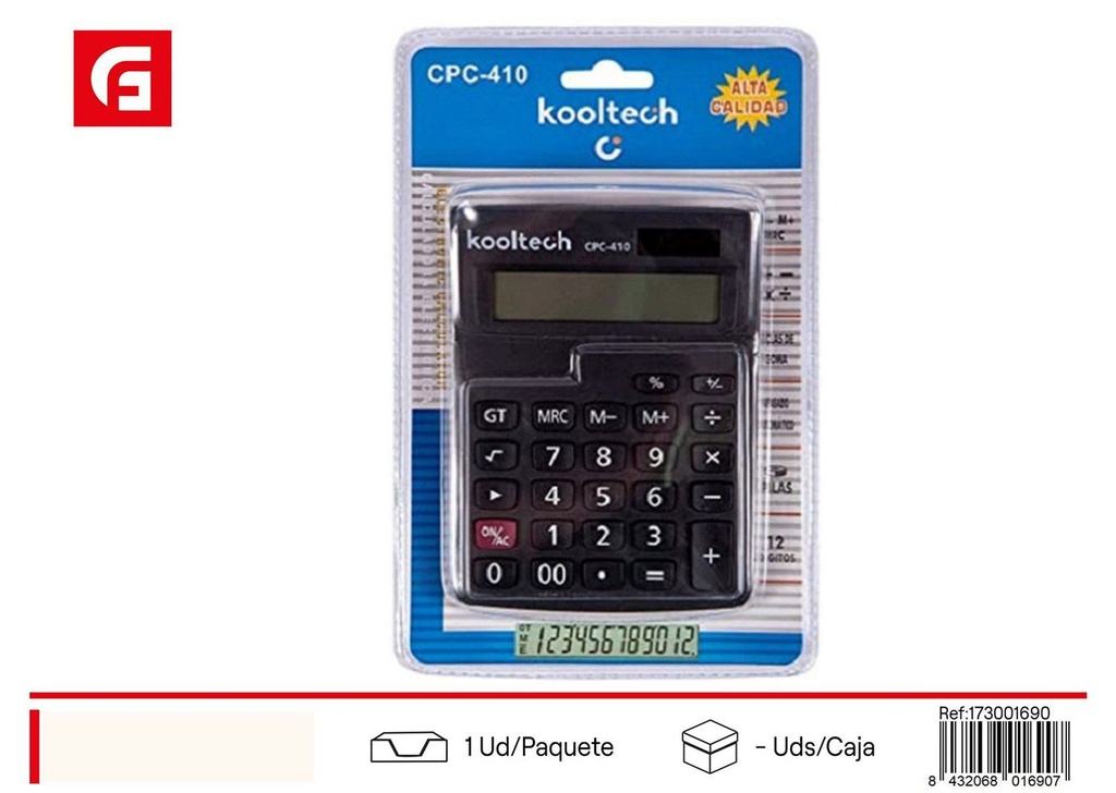 Calculadora Kooltech para operaciones matemáticas y oficina