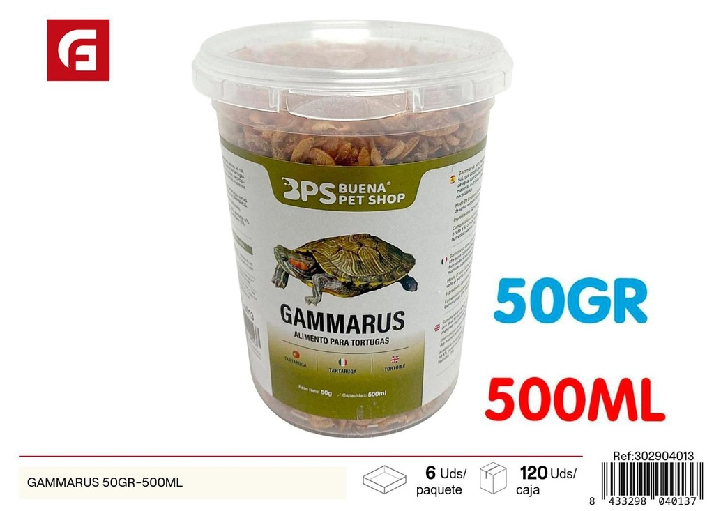 Gammarus 50GR-500ML - Alimento para mascotas