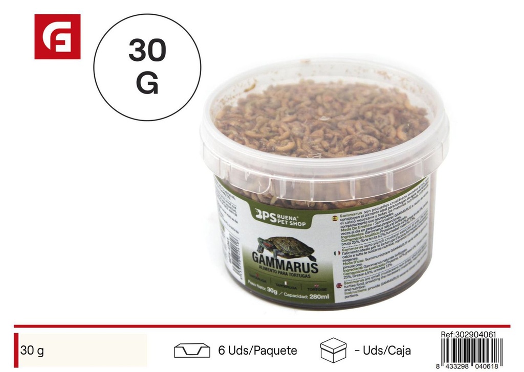 Gammarus 30GR - Alimentos para animales