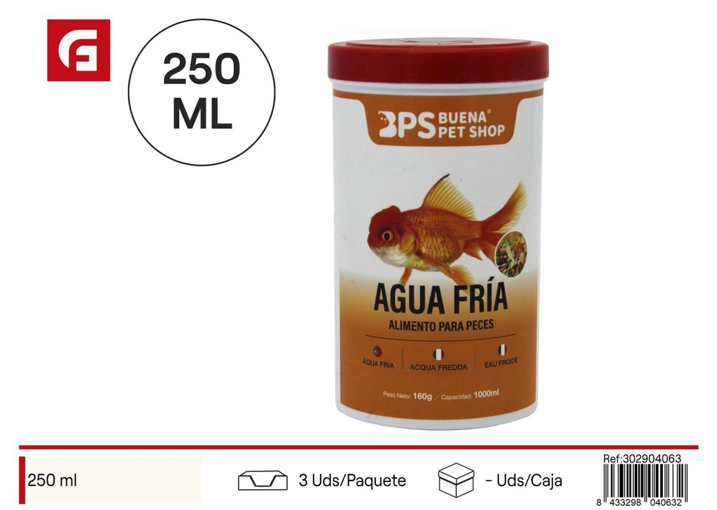 Alimento para peces de agua fría 160g 1000ml - Alimentos para mascotas