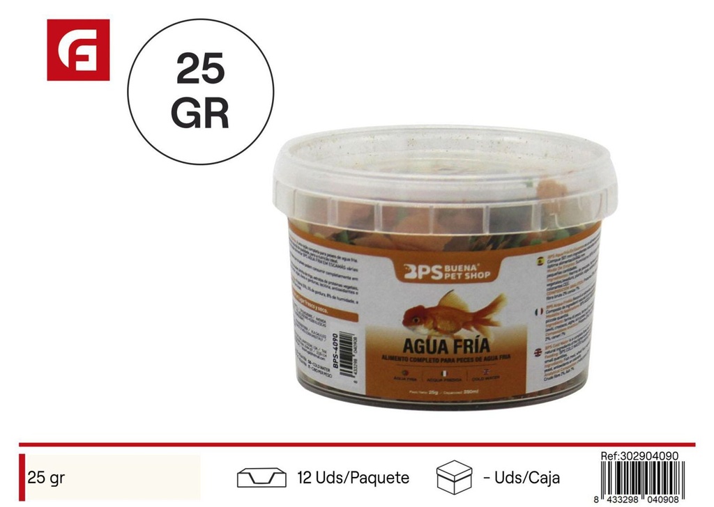 Comida para peces de agua fría 280 ml - 25g