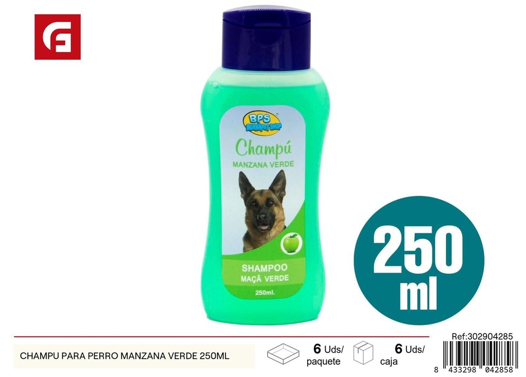 Champú para Perro Manzana Verde 250 ml - Cuidado para mascotas