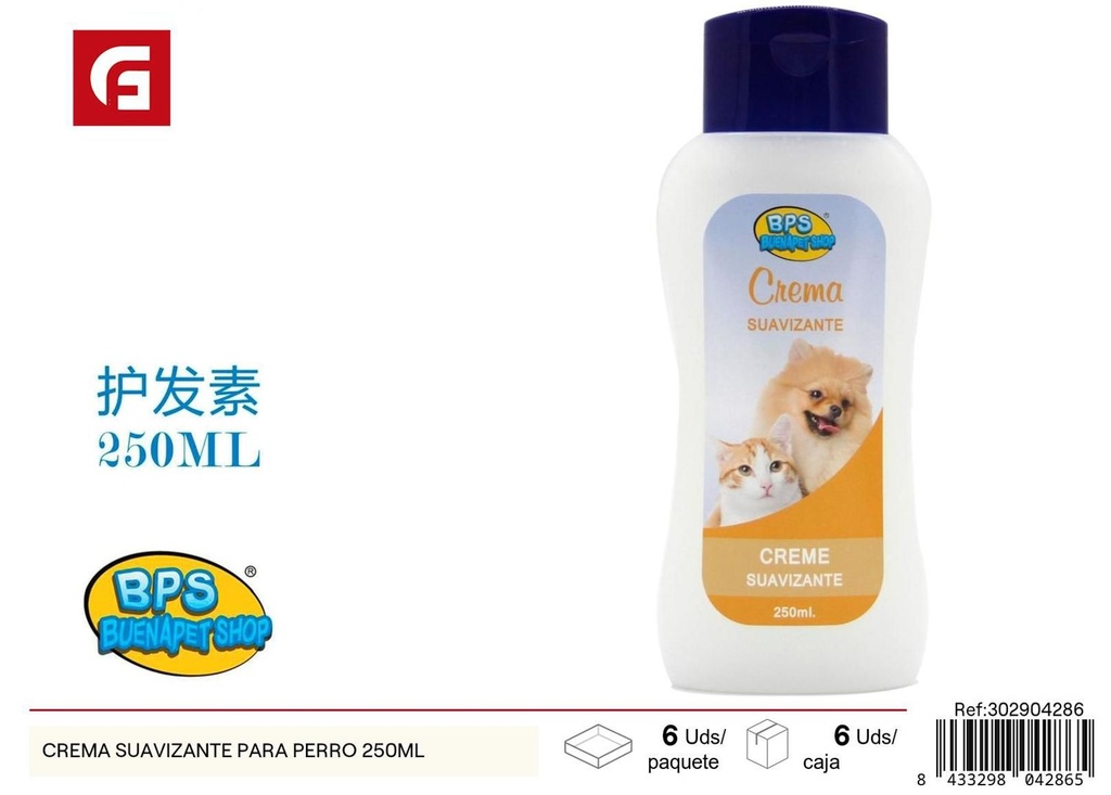 Crema suavizante para perro 250ml para cuidado de mascotas