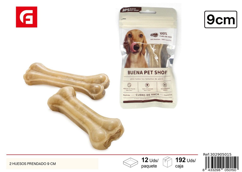 2 huesos prensado - Snacks para perros y golosinas