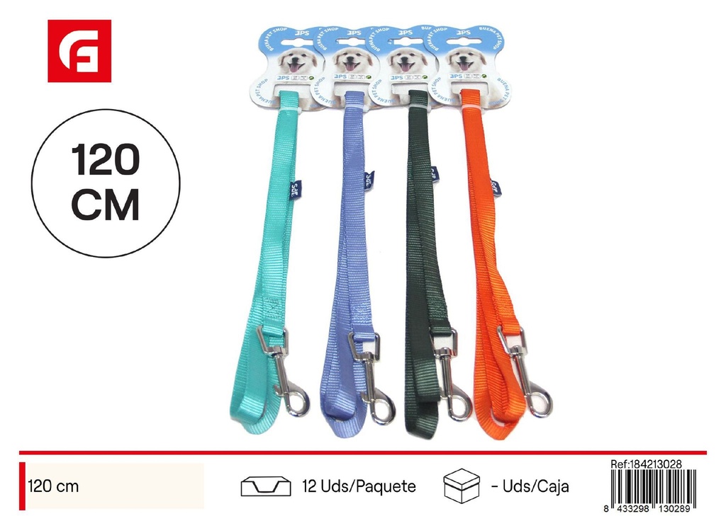 Correa para perro 20 mm x 120 cm - Accesorios para mascotas y correas