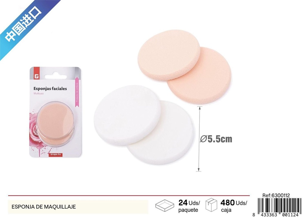 Esponja de maquillaje (2 piezas) - Accesorios de belleza