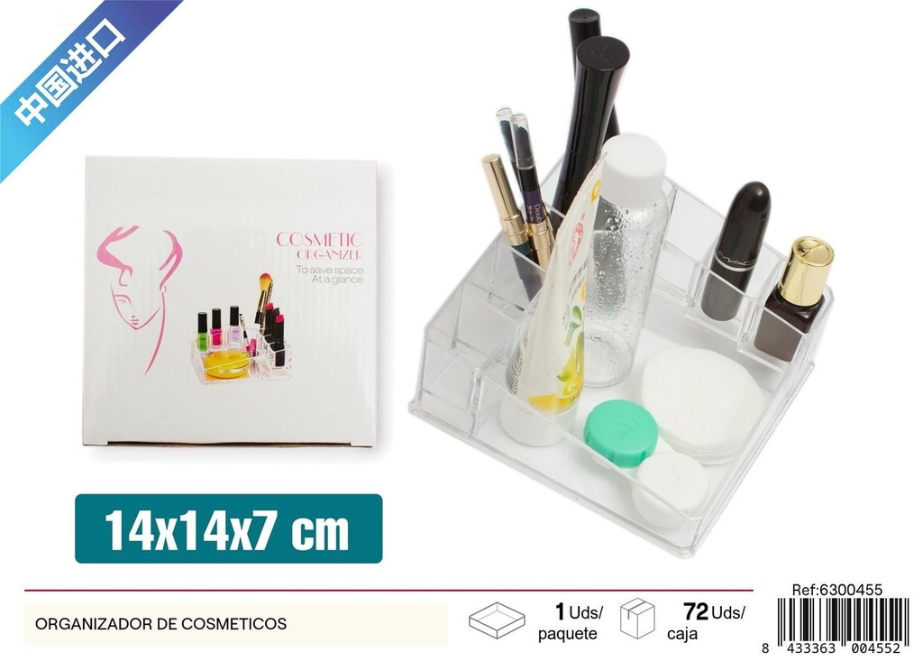 Organizador de cosméticos en caja - Accesorios de plástico para el hogar