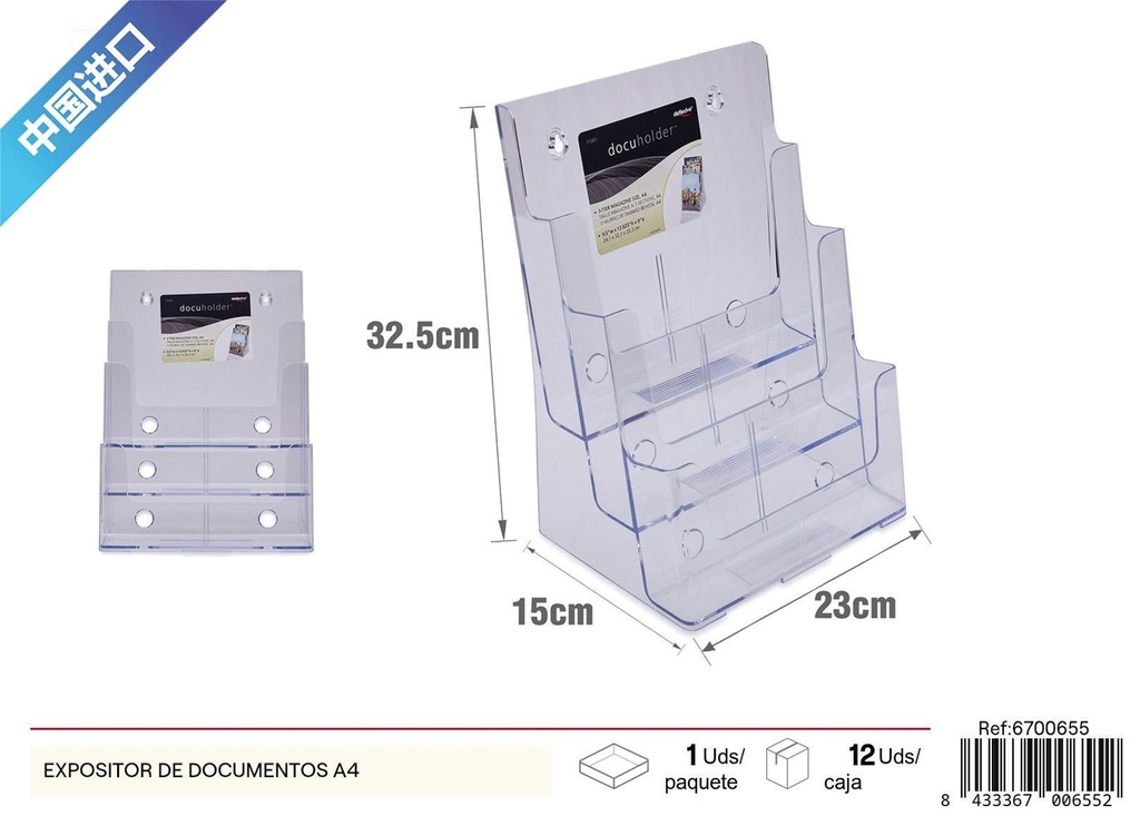 Exhibidor de documentos A4 - Material de oficina