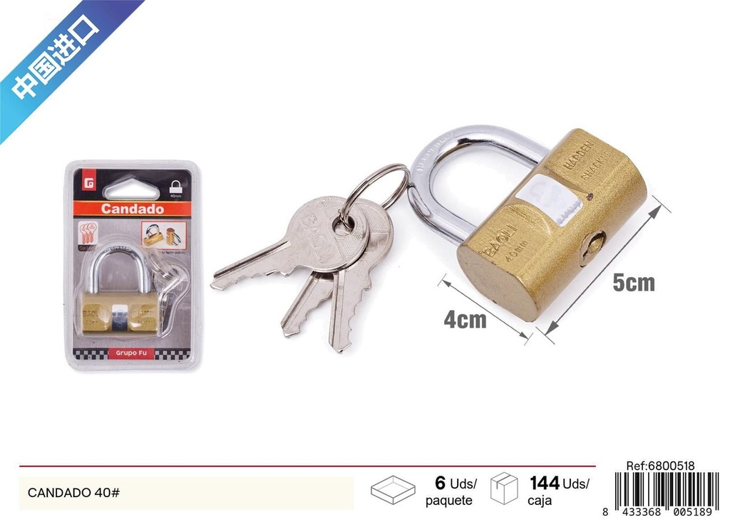 Candado de 40 mm - Artículos de seguridad