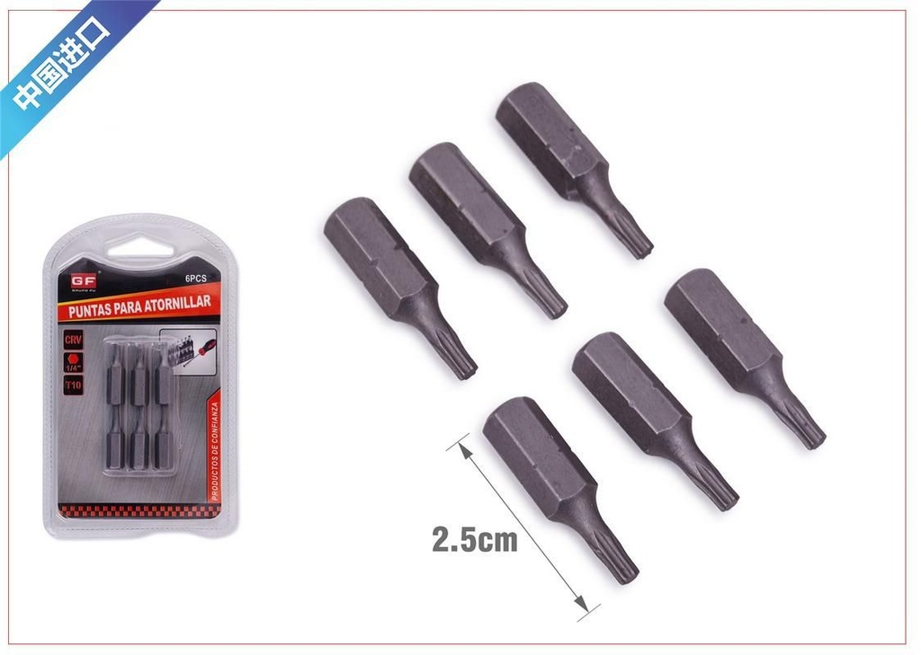 Puntas destornillador 6pcs para bricolaje