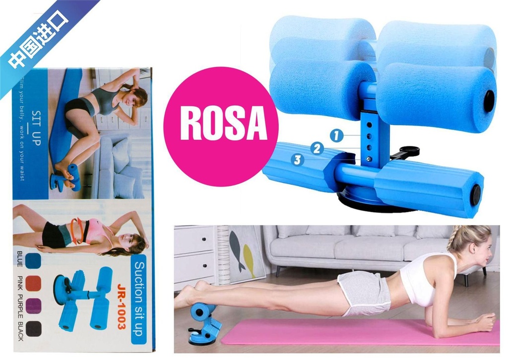 Soporte para abdominales rosa para ejercicios y fitness