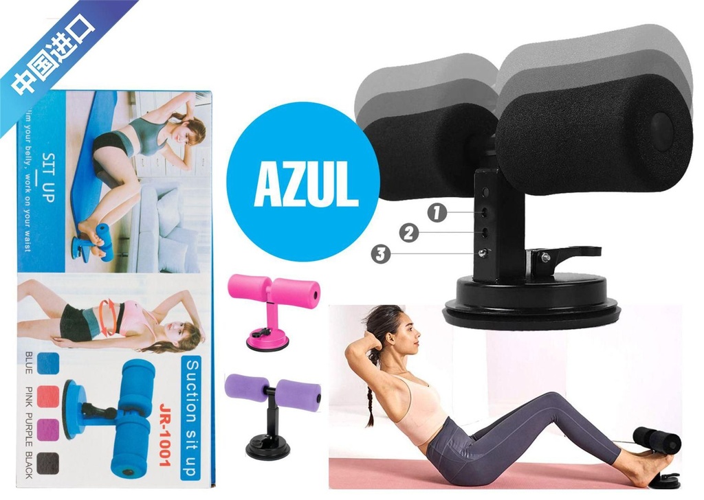 Soporte auxiliar azul para abdominales y ejercicios