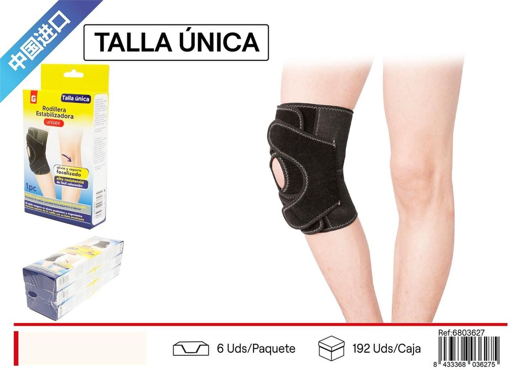 Rodillera ajustable para protección y deporte