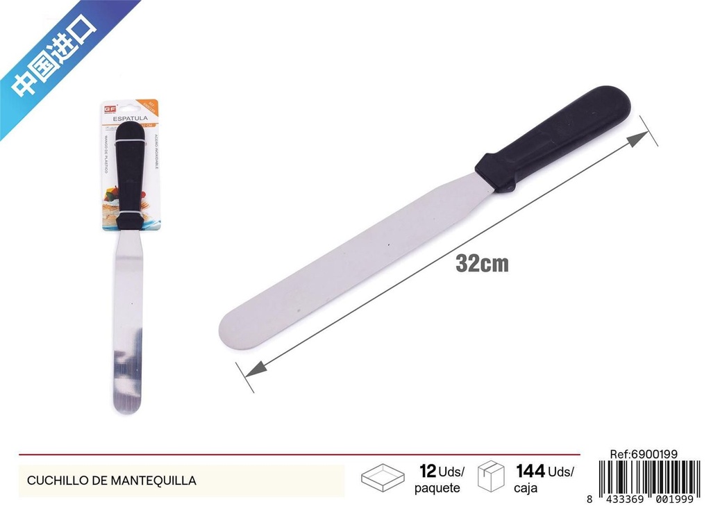 Cuchillo de mantequilla plástico 32cm para cocina