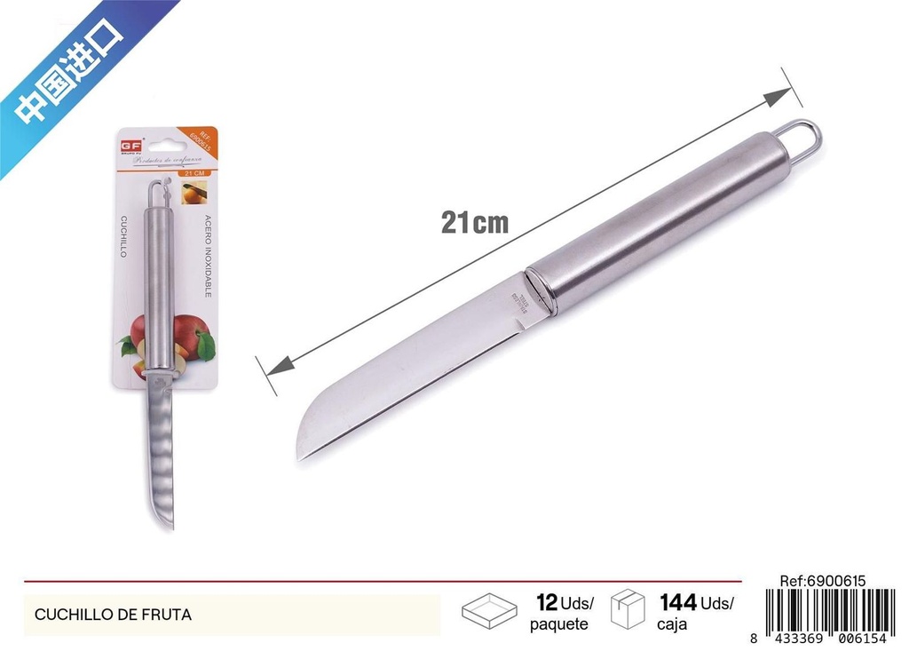 Cuchillo de fruta para cortar y servir de acero inoxidable