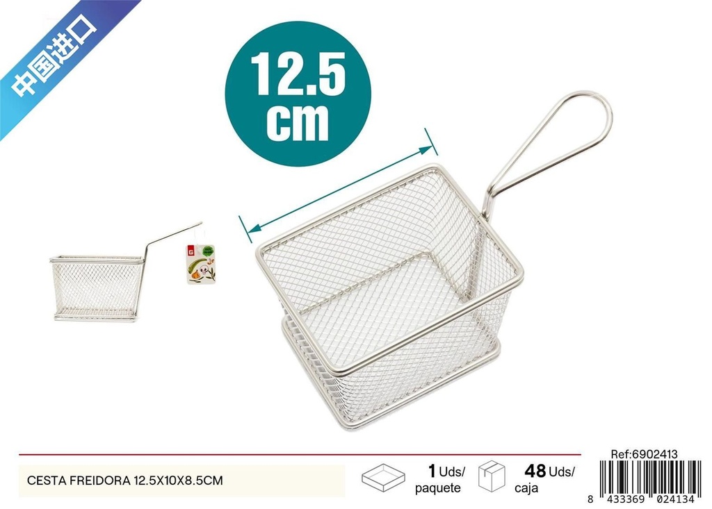  cesta de freír mini de acero inoxidable 12.5X10X8.5cm - Herramientas de cocina