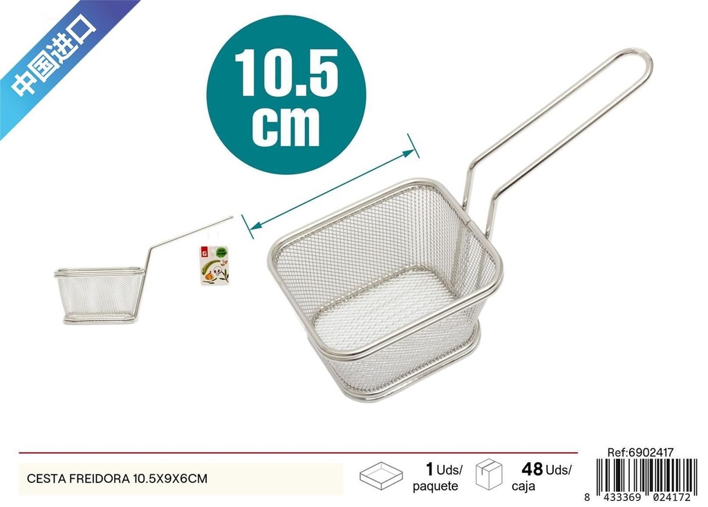 Cesta de freír de acero inoxidable 10.5X9X6cm - Utensilios de cocina