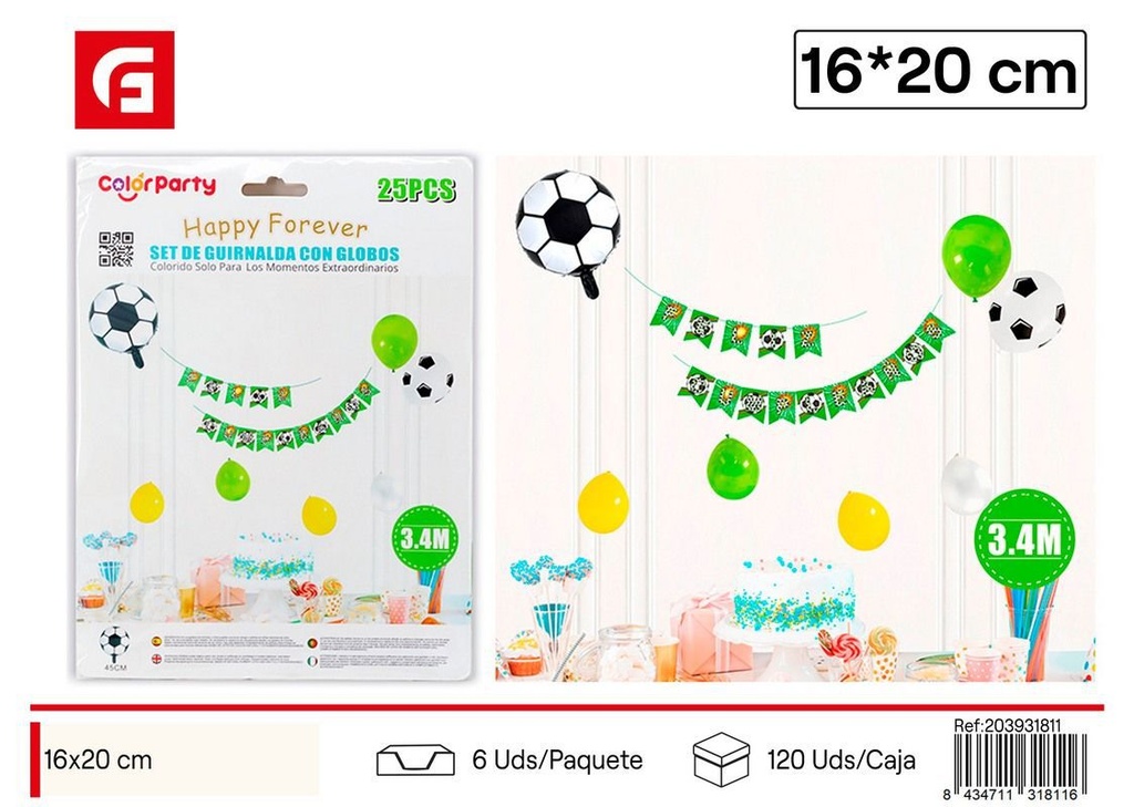 Set de guirnalda con globos 16*20cm 25pcs para fiestas y celebraciones