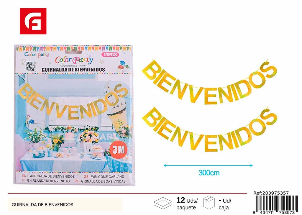 GUIRNALDA de bienvenida - Decoración de fiesta