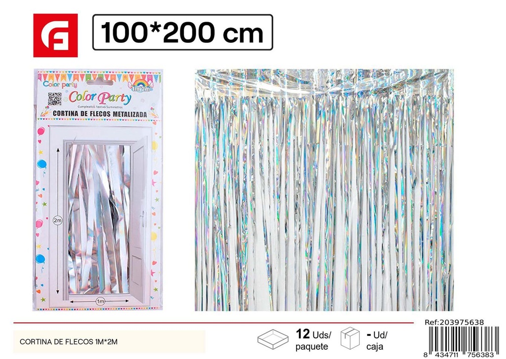 Cortina de flecos 1m*2m - Decoraciones de fiesta