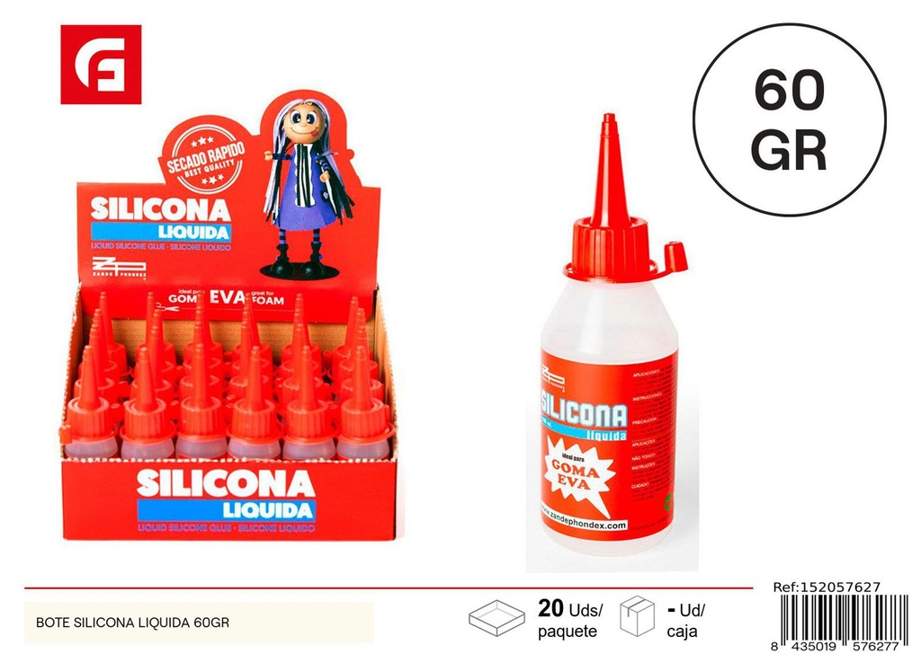 Silicona líquida 60ml para manualidades y reparaciones